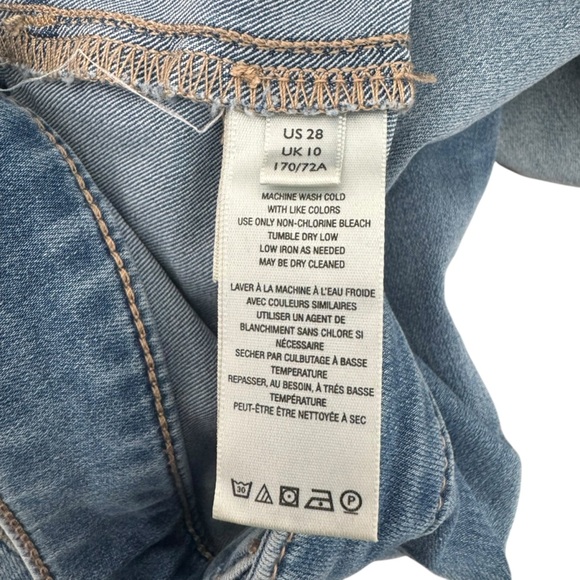 Free People - Just Float On Raw Hem Flared Jeans Sz 28 - Picture 6 of 7